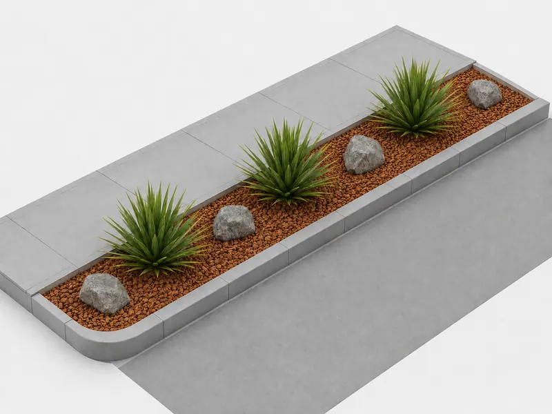 Front-yard planting preview